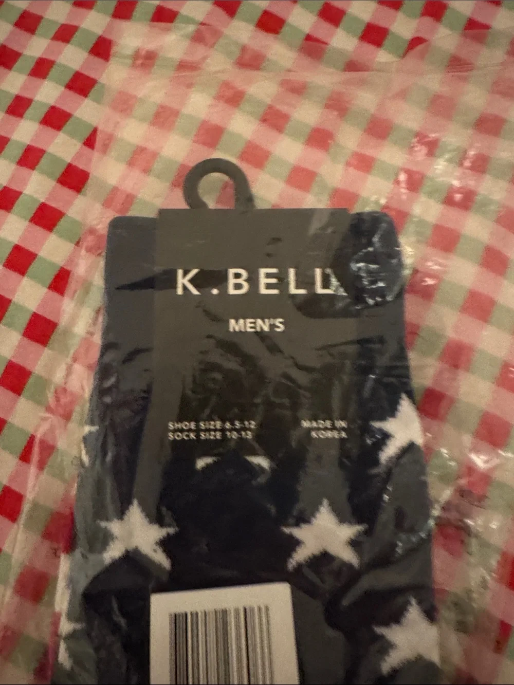 Men's Stars & Stripes Crew Socks - Navy, White & Red